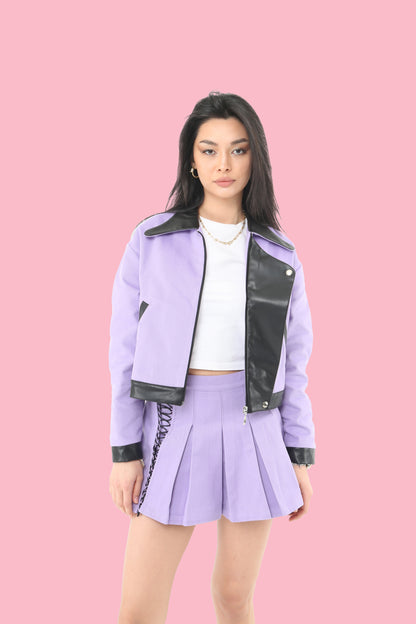 Regular Waist Purple Skort