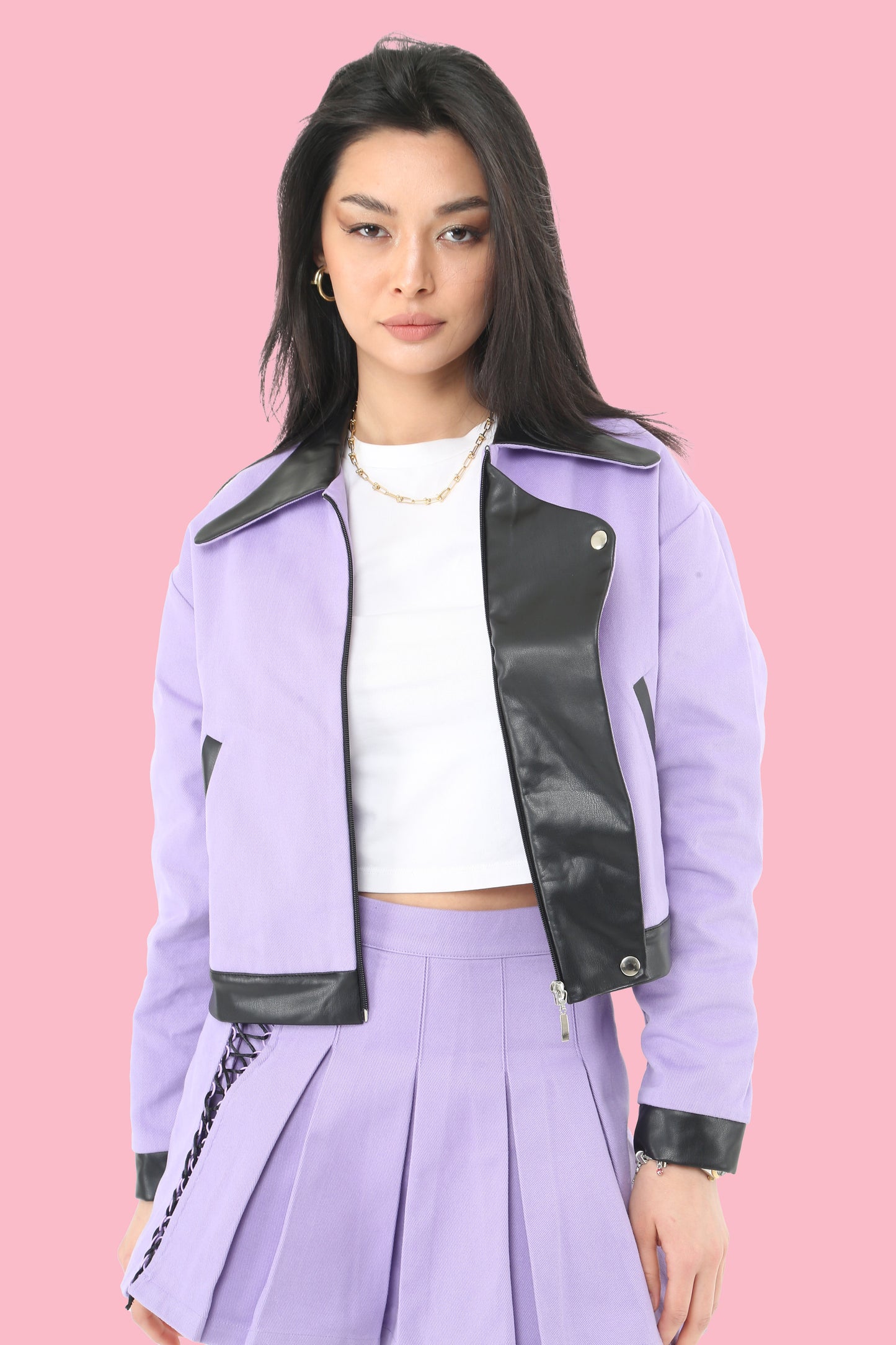 Regular Fit Purple Women's Jacket