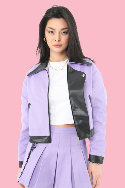 Regular Fit Purple Women's Jacket
