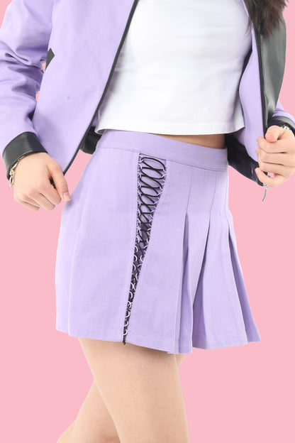 Regular Waist Purple Skort