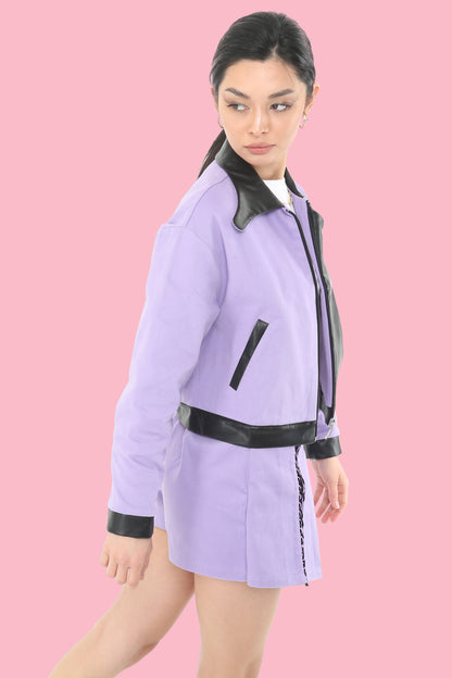 Regular Fit Purple Women's Jacket